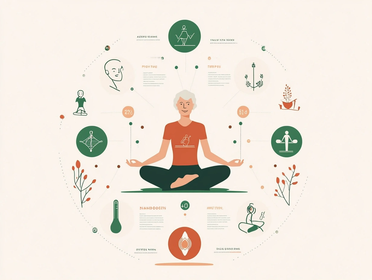 Інфографіка про користь різних типів йоги для старшого віку